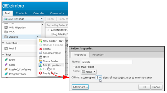 Navigating the Zimbra Web Client